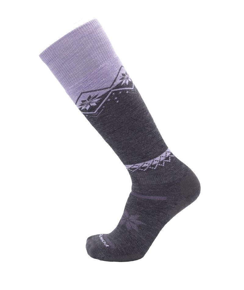 Point6 Snowflake Block Medium OTC Ski Socks