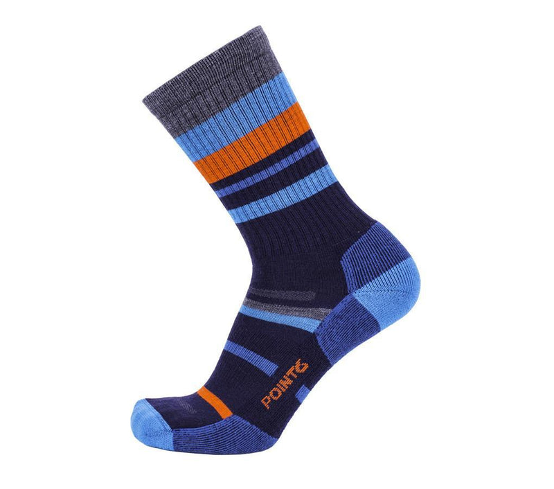 Point6 Merino Hiking Mixed Stripe Light Crew Sock