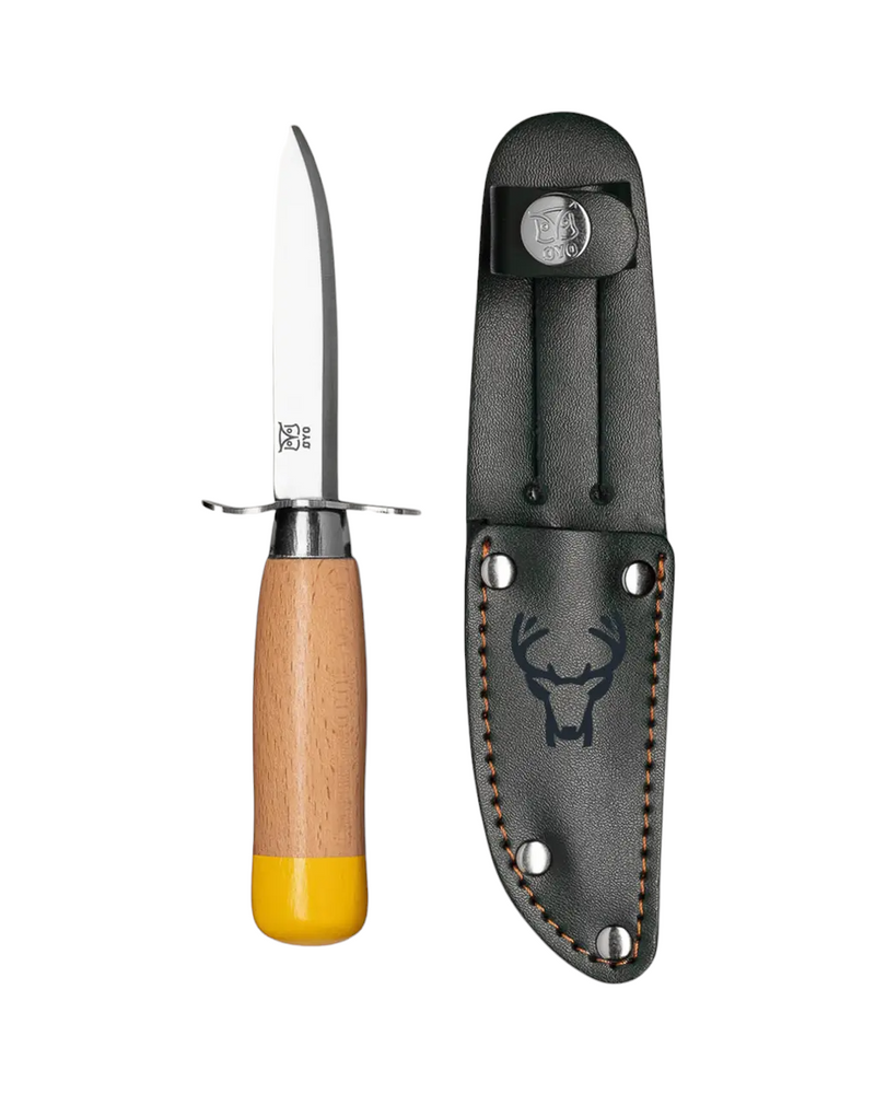 Oyo Scout Knife with Leather Sheath - Green