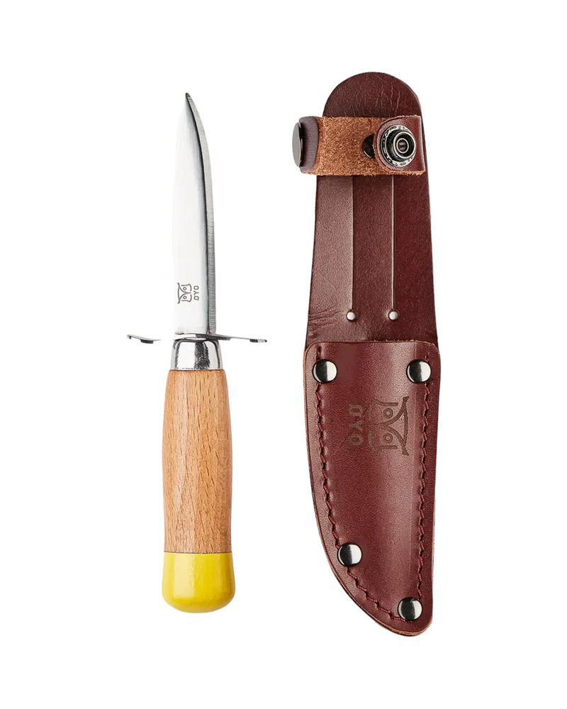 Oyo Scout Knife with Leather Sheath - Brown