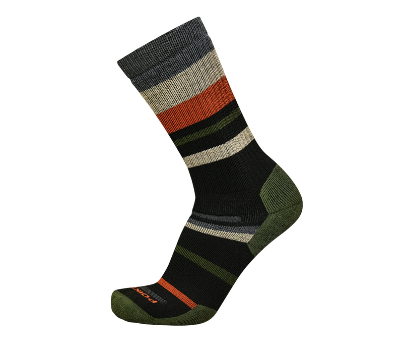 Point6 Merino Hiking Mixed Stripe Medium Crew Socks