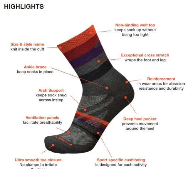 Point6 Merino Contender III Ultra Light 3/4 Crew Sock