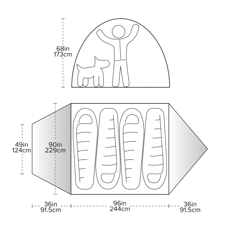 Big Agnes Chimney Creek 4 Person Tent