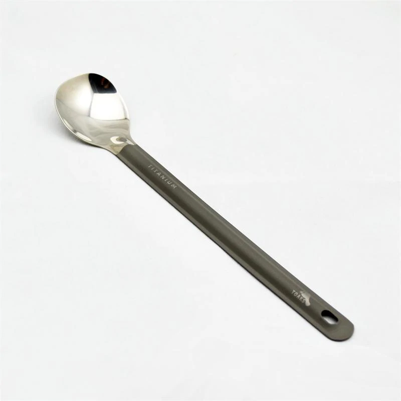 Toaks Titanium Long Handle Spoon Polished Bowl